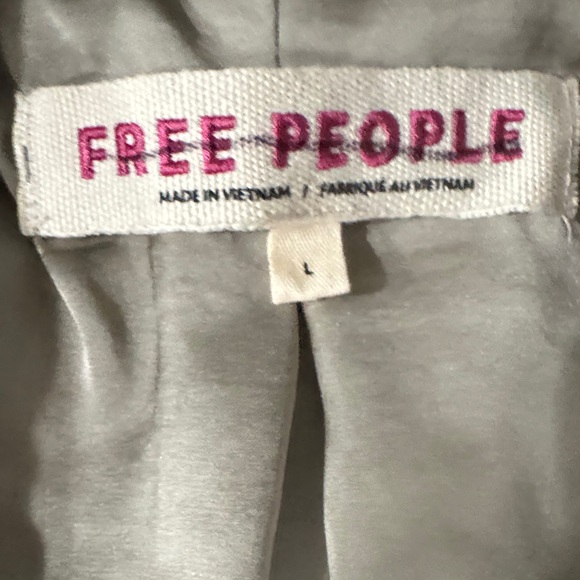 Free People Light Gray Double-Breasted Pea Coat - Picture 4 of 5